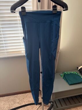 lululemon athletica Teal High-Waist Leggings with Hidden Pocket